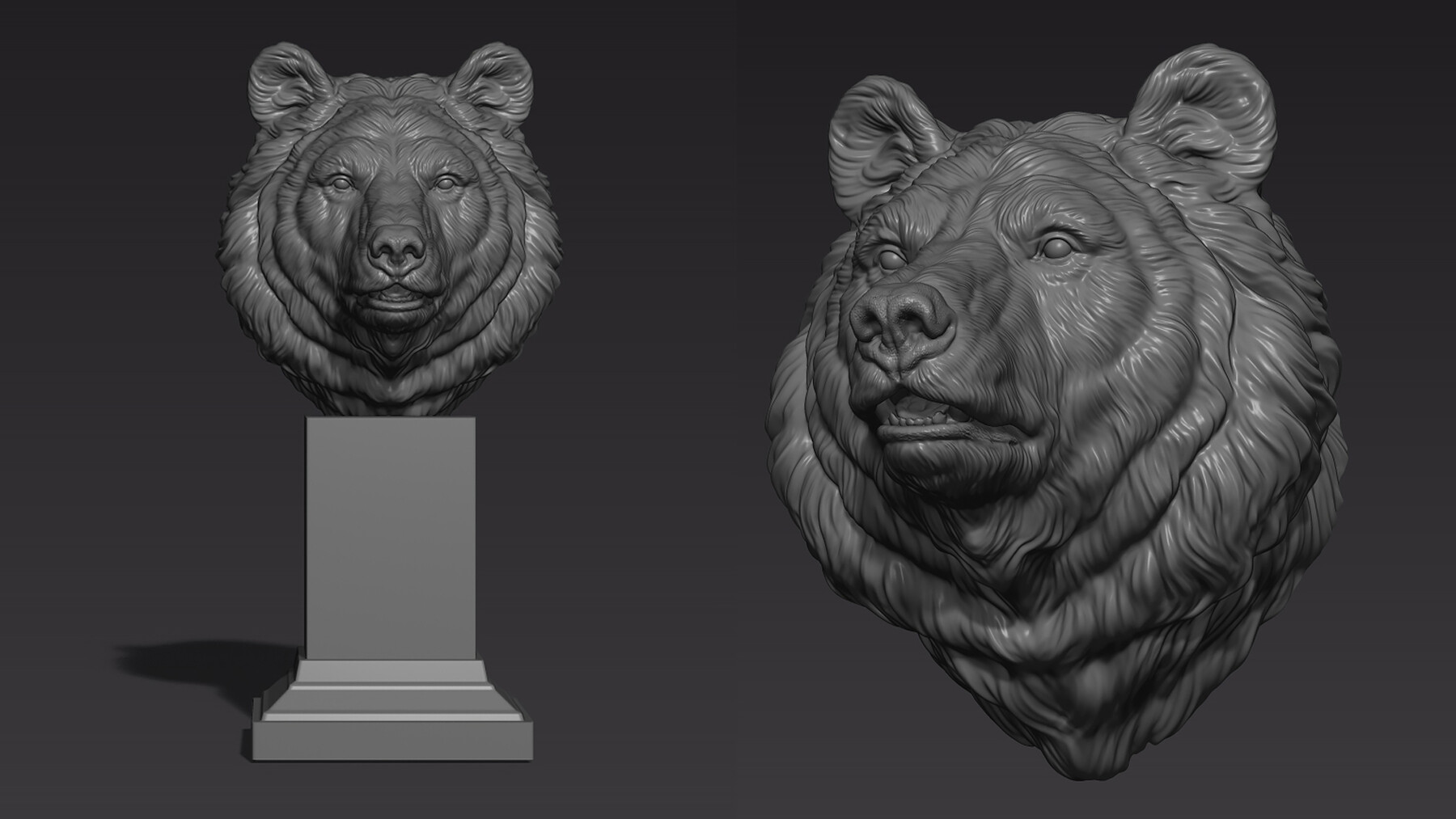 ArtStation - Bear head shaggy | Resources