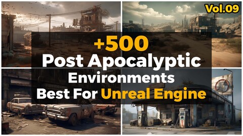 +500 Post Apocalyptic  Environment Concept Best For Unreal Engine (4k) | Vol_09