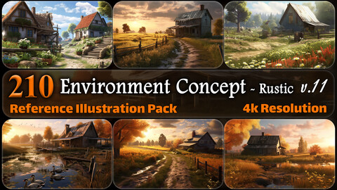 210 Environment Concept - Rustic Reference Pack | 4K | v.11