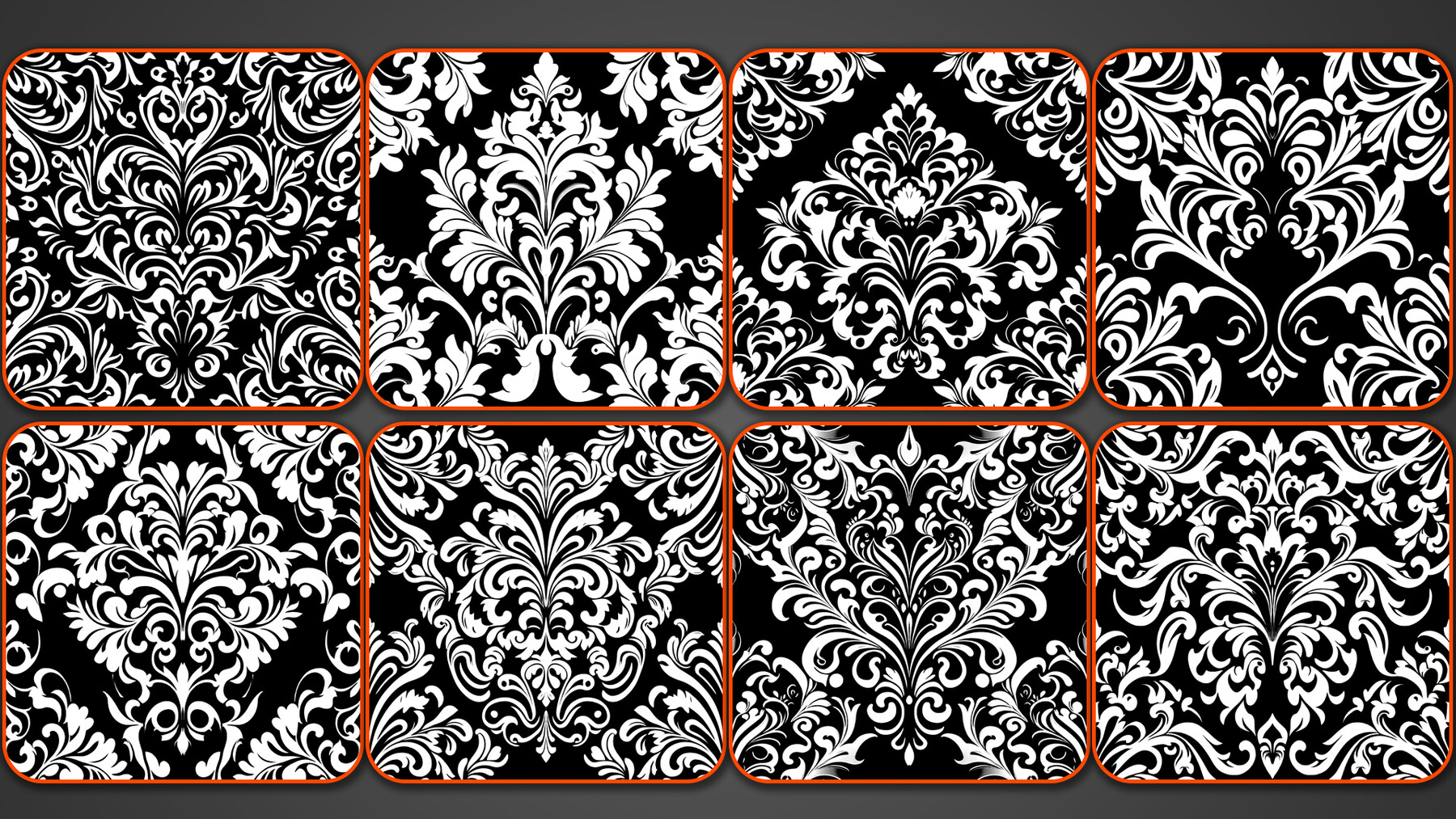 ArtStation - 200 Damask Seamless Patterns+ 4K + PSD + Video Tutorial ...