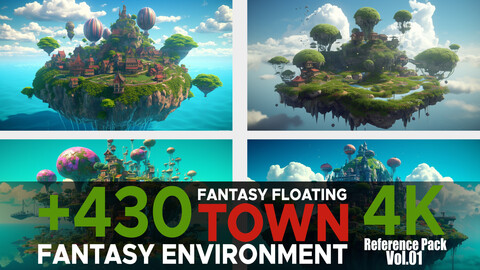 +430 Super Fantasy Floating Town (Super fantasy Environment) Vol.01