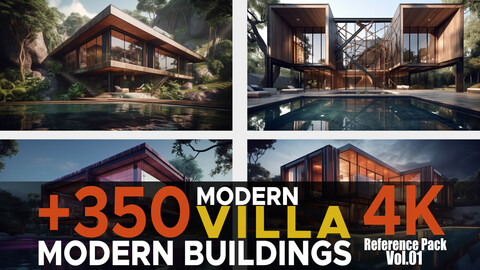 +350 Super Modern VILLA(Modern Buildings) Vol.01