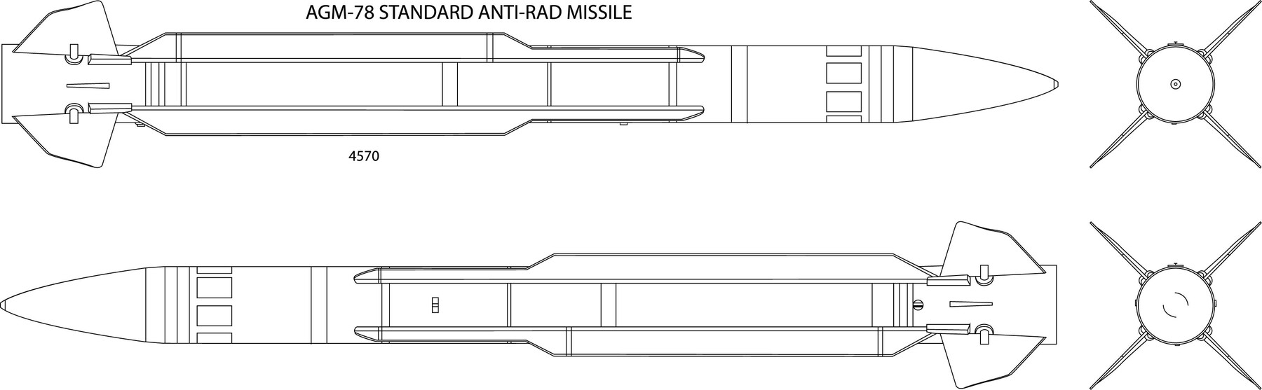 ArtStation - AGM-78 STANDARD ANTI-RAD MISSILE vector file for laser ...