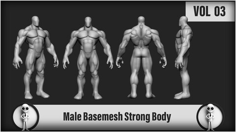 Male Basemesh Strong Body VOL 03