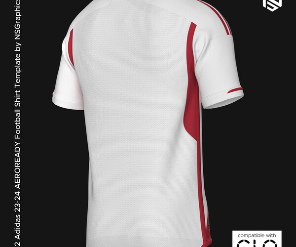 Babosa de mar Matrona Plata ArtStation - Adidas 23-24 AEROREADY Football Shirt Template for CLO 3D &  Marvelous Designer | Resources