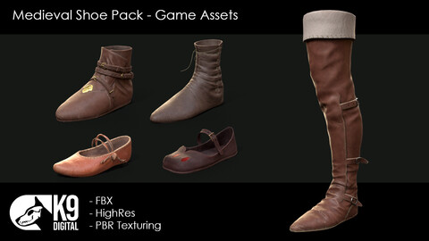 Medieval / Fantasy / Leather Shoe Pack VOL1