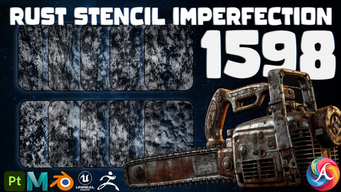 MEGA PACK - 1598 Rust Stencil Imperfection + FREE Version