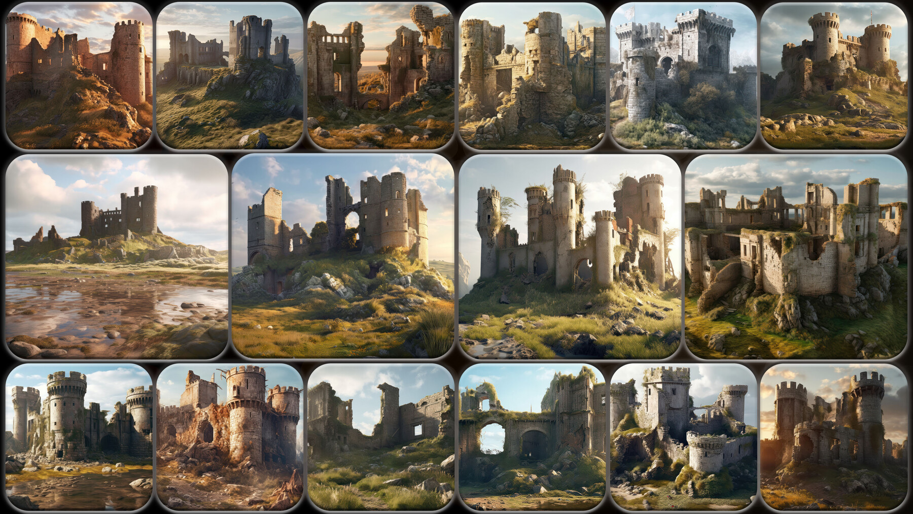 ArtStation 210 Environment Concept Ruined Castle Reference Pack   File 