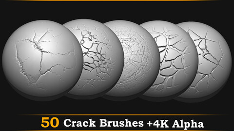 50 CRACK BRUSHES + 4K ALPHA.Vol.1