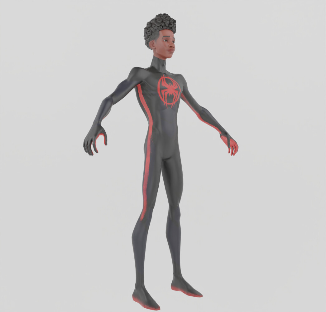 ArtStation - Miles Morales Spiderman Spiderverse Lowpoly Rigged | Resources