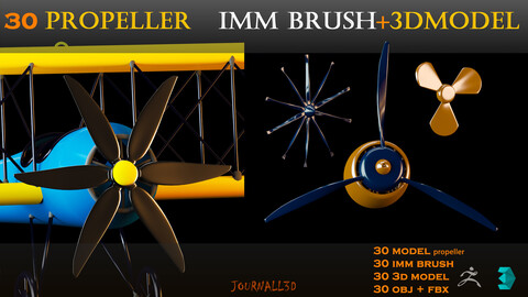30 PROPELLER  IMM BRUSH + 3D MODEL