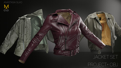 JACKET SET.  ClO 3D/MD project + OBJ, FBX