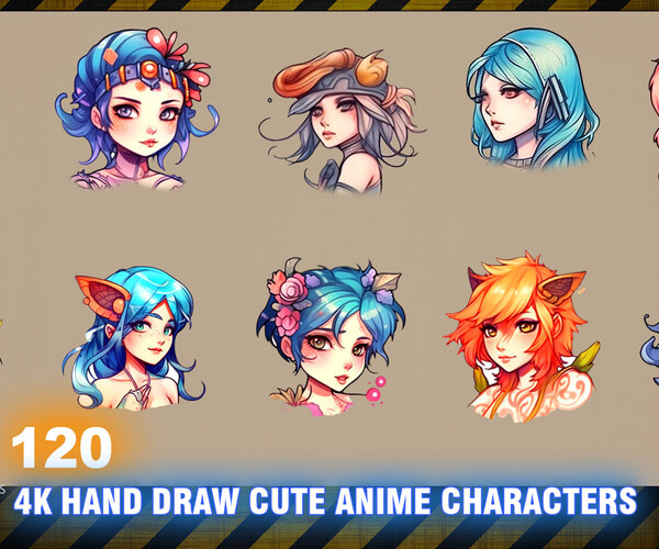 Design this Hand-drawn Cute Anime Characters Tier List ready-made template