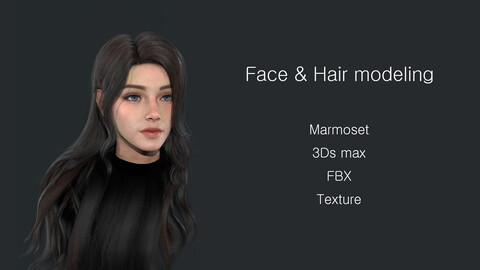 Woman Face & Hair modeling