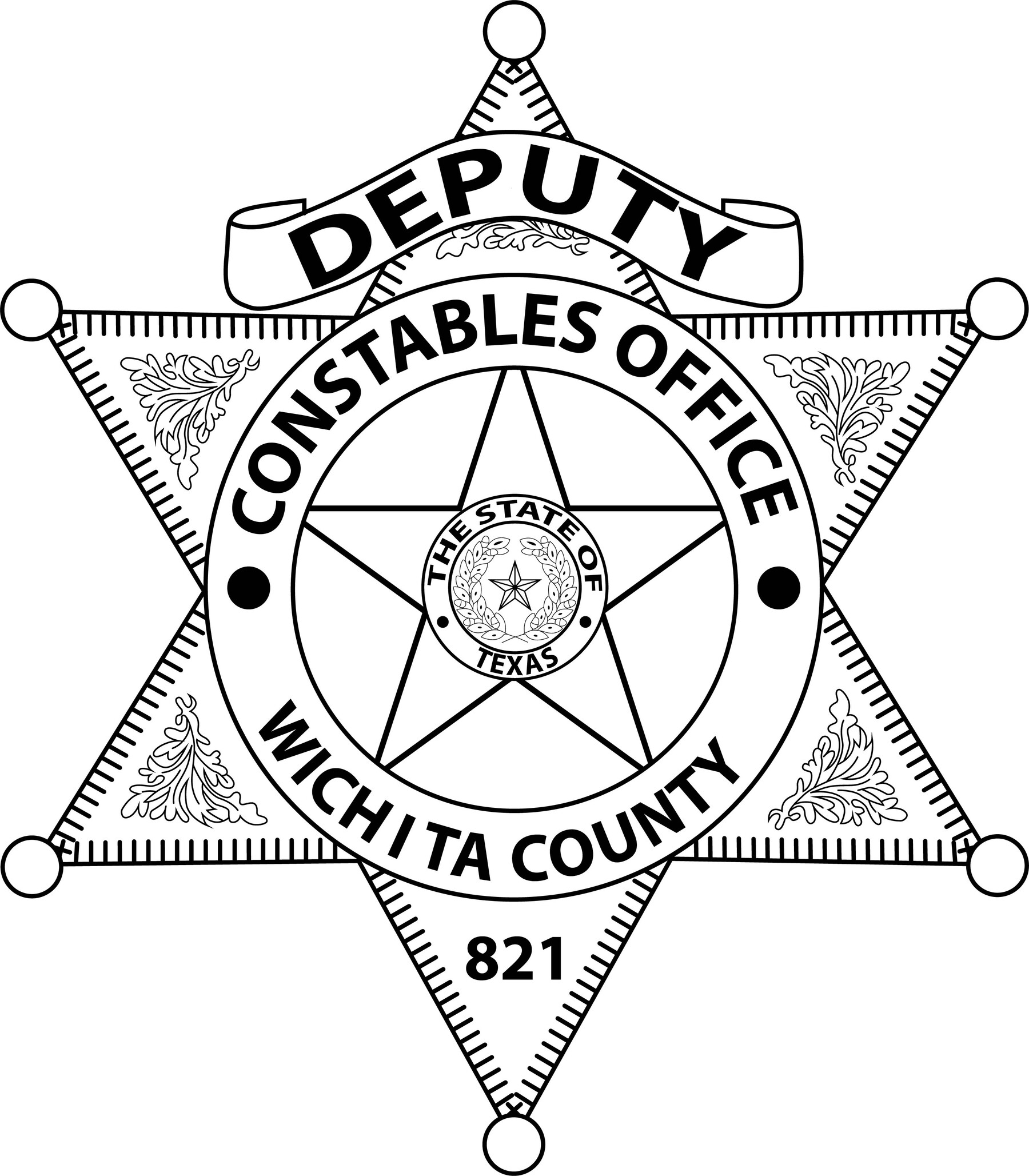 ArtStation - DEPUTY SHERIFF BADGE WICHTTA COUNTY STATE OF TEXAS Black ...