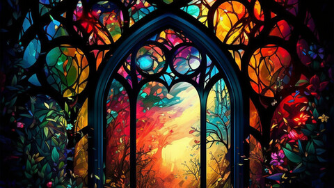 Fantasy Stained Glass v14