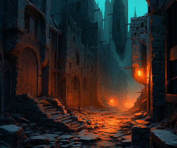 ArtStation - Mystic Whispers: Unraveling the Enigma in Moonlit Alleys 2 ...