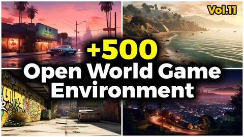 +500 Open World Game Environment Concept (4K) | Vol_11