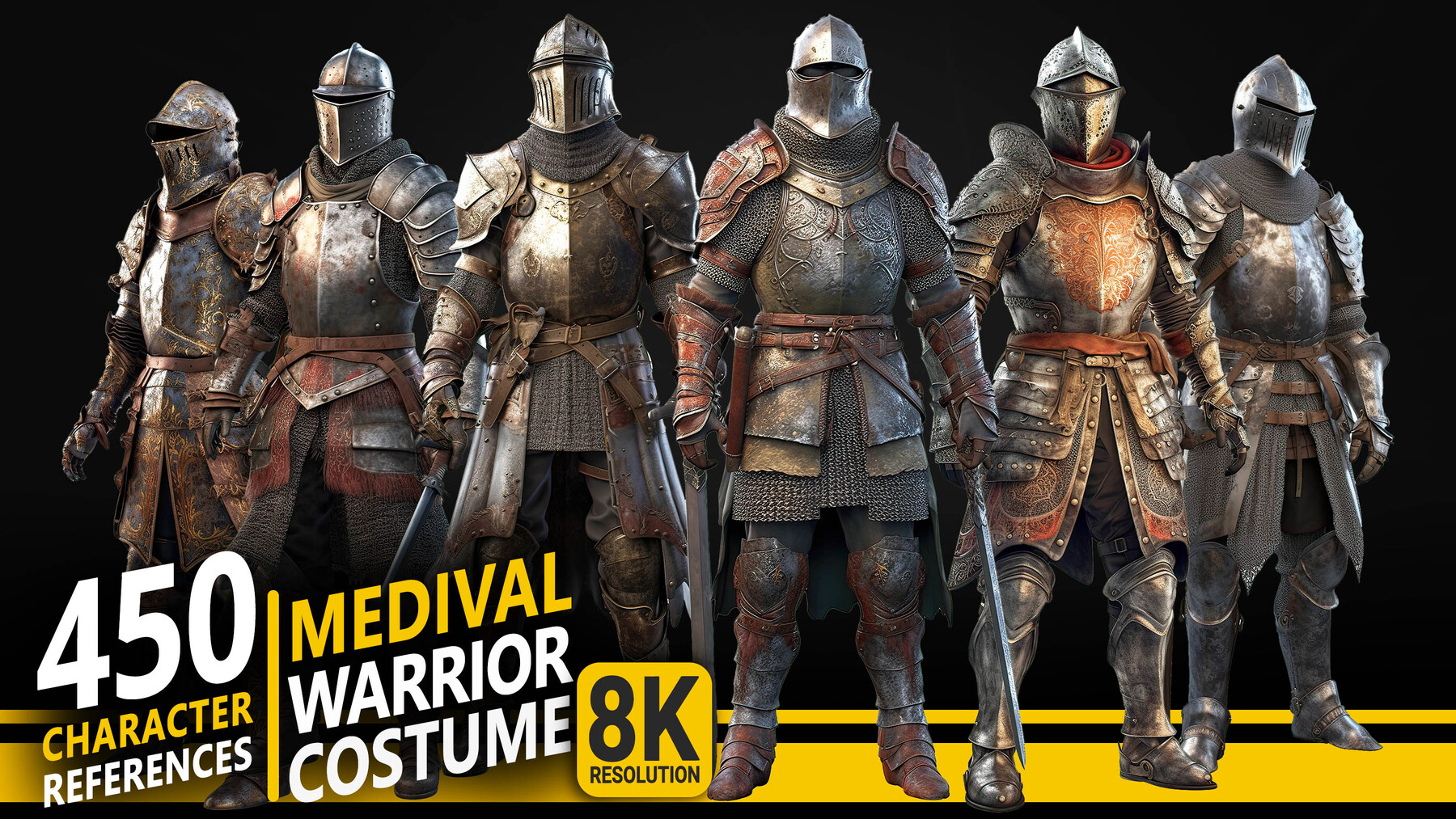 ArtStation - 450 Medival Warrior Armor - Character References | 8K Res ...
