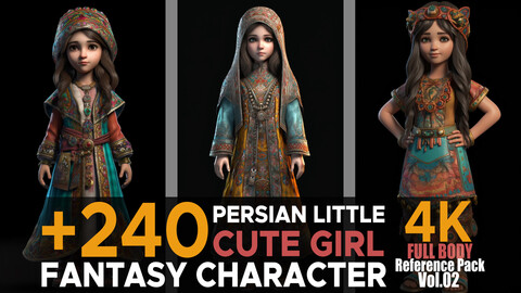 +240 Persian Little Cute Girl (Fantasy Character) Vol.02