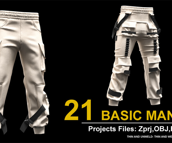 ArtStation - BASIC MAN CLOTHES VOL 2 (CLO3D AND MAEVELOUS DESIGNER ...