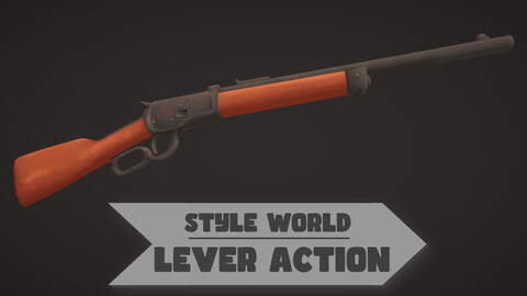 Style World - Lever Action Rifle - Rigged & Animated