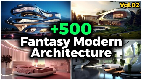 +500 Fantasy Modern Architecture (4k)
