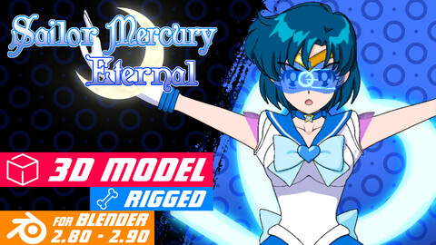 Sailor Mercury Eternal - 3D Model Blender