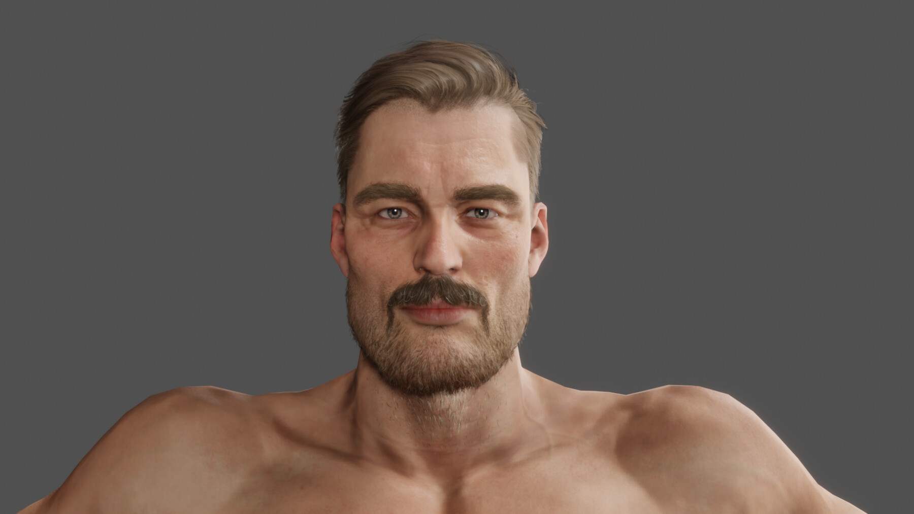 3D model Gym Bro - Giga Chad- Muscular man fitness crossfit VR