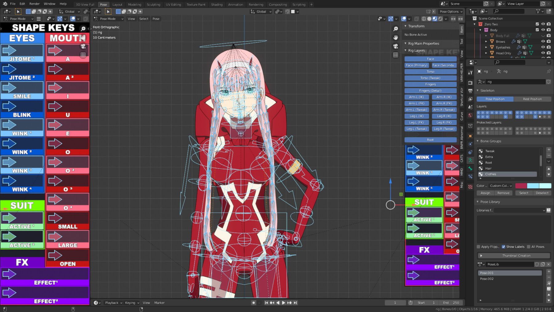 ArtStation - Pack Zero Two - Darling in the Franxx - Model 3D Blender