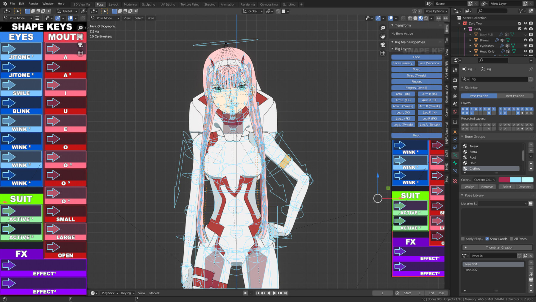 ArtStation - Pack Zero Two - Darling in the Franxx - Model 3D Blender