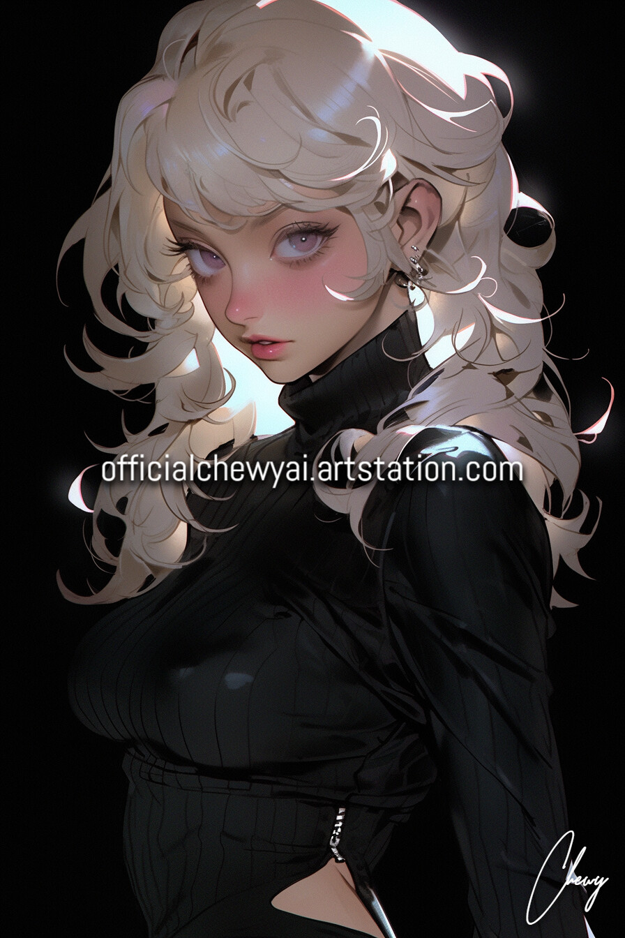 ArtStation - Curly Haired Anime Girls