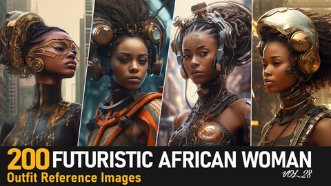 Futuristic African Woman VOL.28| 4K Reference Images