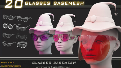 20 glasses basemesh