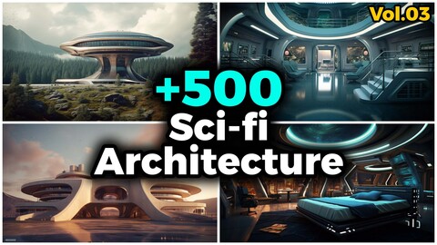 +500 Sci-fi Architecture (4k)