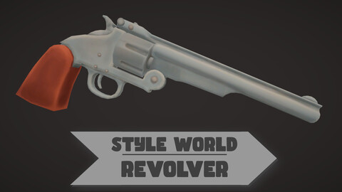 Style World - Wild West Revolver - Rigged & Animated