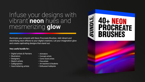 40+ Neon Procreate Brushes