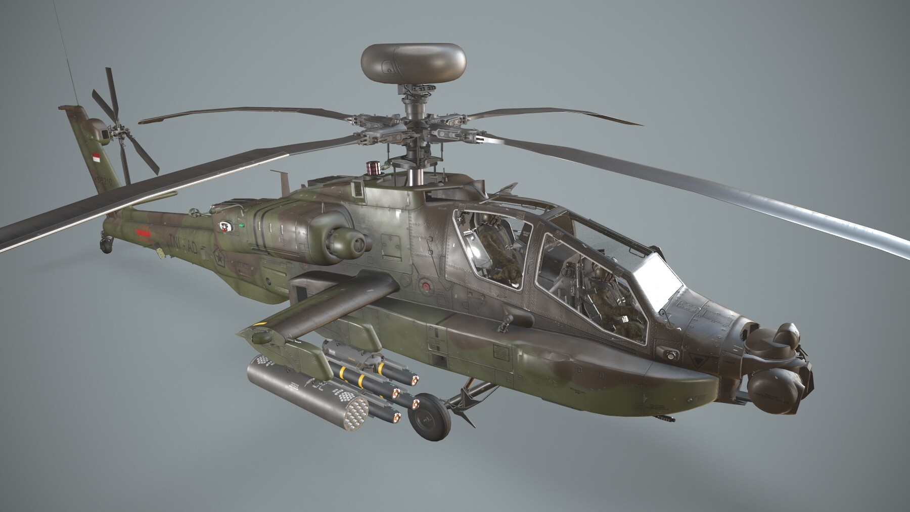 Artstation - Apache Ah-64e Guardian Indonesia 