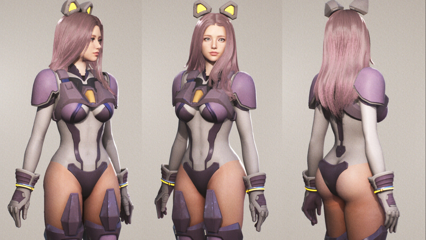 Cyber Girl Sci-Fi Modular Character in Characters - UE Marketplace