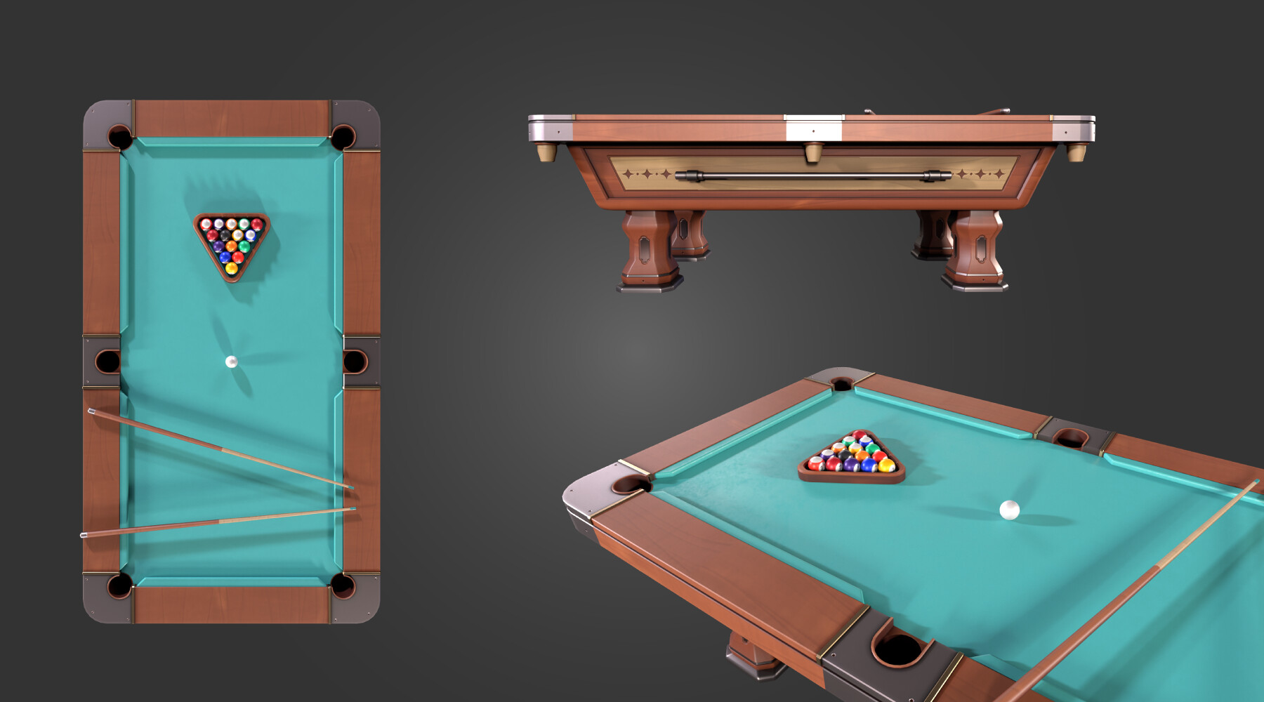 ArtStation - 8 Ball Pool Game Assets 3D Pack