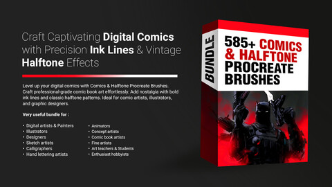 585+ Comics & Halftone Procreate Brushes
