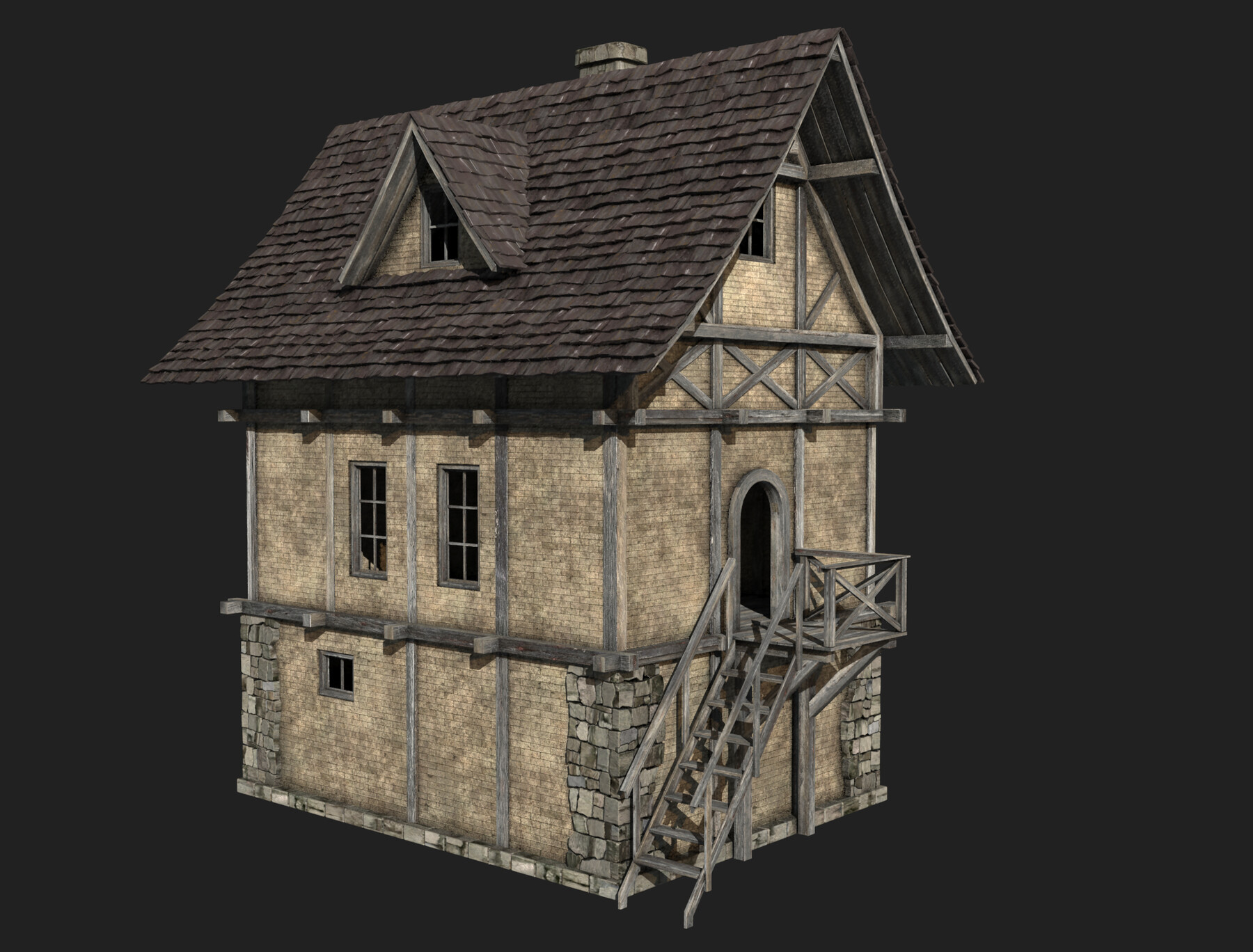 ArtStation - FANTASY MEDIEVAL HOUSE HUT BUILDING CITY TOWN VILLAGE ...