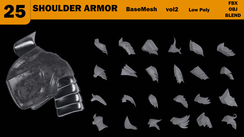 25 SHOULDER ARMOR BaseMesh-vol2