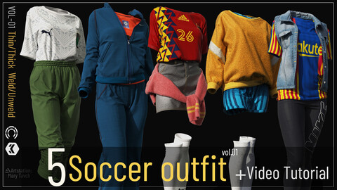 5 Soccer outfit-marvelous / clo3D