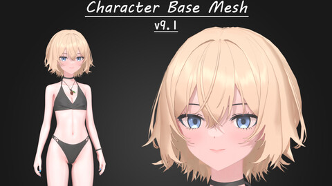 3D hair girl anime model - TurboSquid 1681933