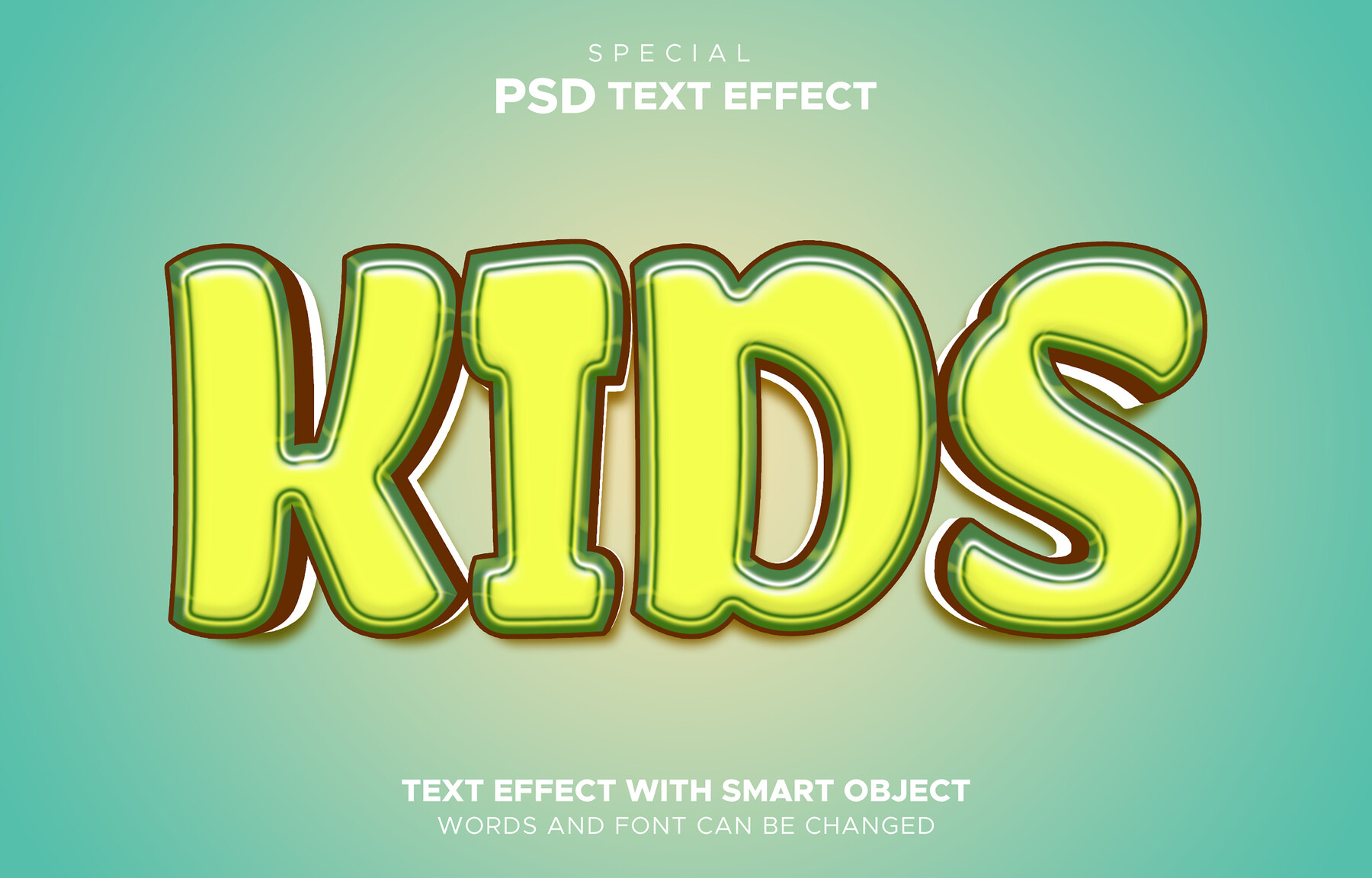 ArtStation - 3D Kids. PSD fully editable text effect. Layer style PSD ...