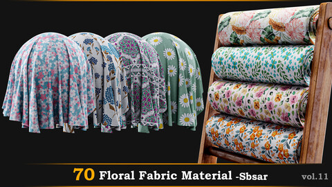 70 Floral Fabric Material_Sbsar Vol.11
