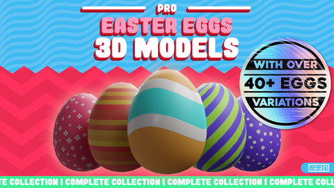 Easter Eggs 3D Models PRO