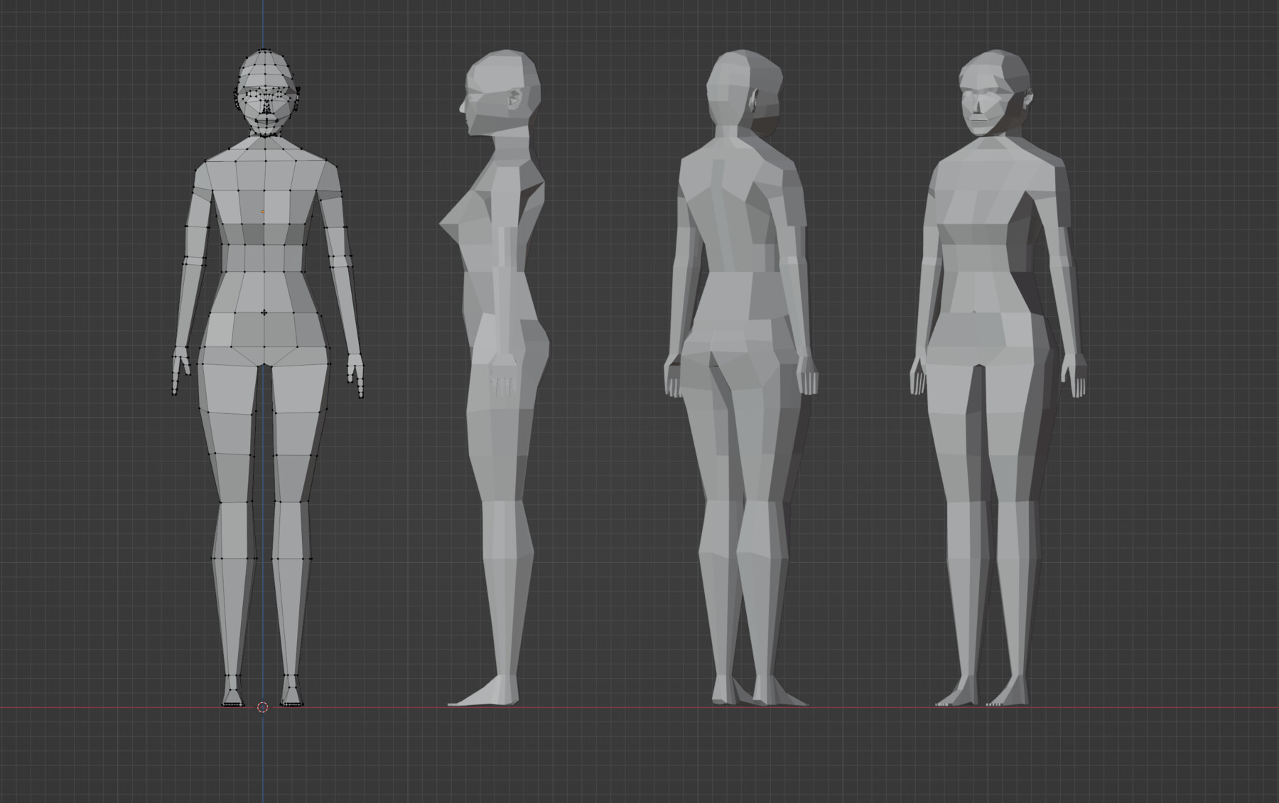 Artstation Female Base Mesh Low Poly Resources