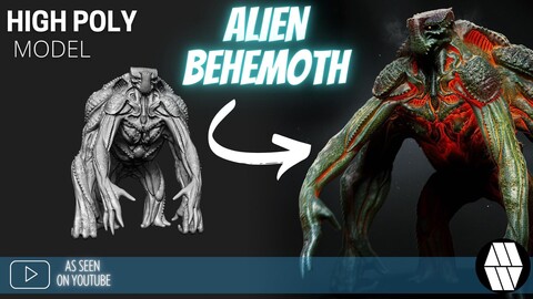 ZBrush Model: Alien Behemoth High Poly ZTL & FBX